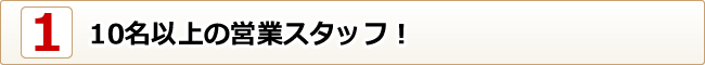 10名以上の営業スタッフ